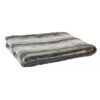 Blanket DKD Home Decor Animal 150 x 200 x 2 cm Grey White...