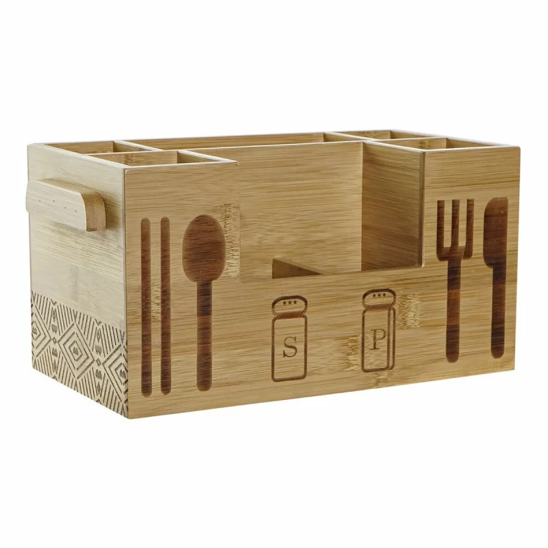 Multi-purpose basket DKD Home Decor 30,5 x 15,5 x 15 cm Natural Black
