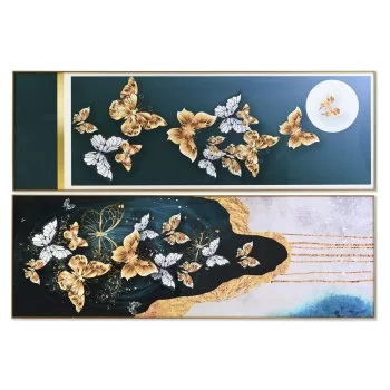 Painting DKD Home Decor 180 x 3 x 60 cm Butterflies (2...