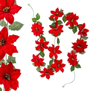 Christmas garland Red Green Plastic 180 cm 2