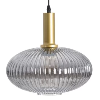 Ceiling Light Crystal Grey Golden Metal 30 x 30 x 26 cm