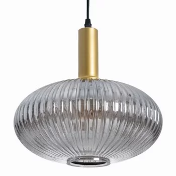 Ceiling Light Crystal Grey Golden Metal 30 x 30 x 26 cm 2