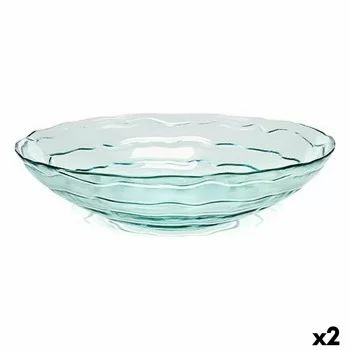 Centerpiece recycled glass Transparent 39 x 9,5 x 39 cm...