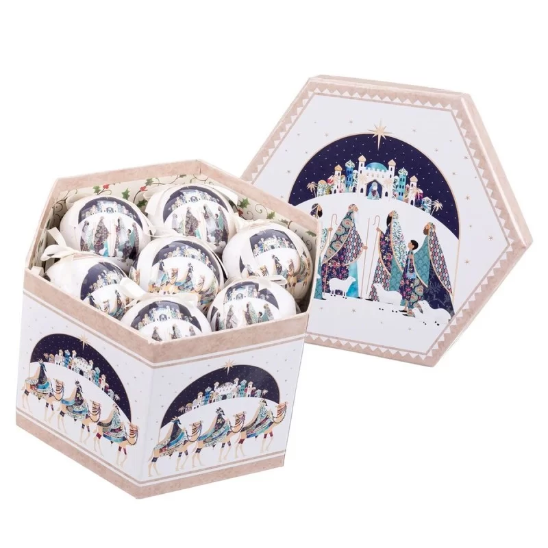 Christmas Baubles Multicolour Polyfoam Three Kings 7,5 x 7,5 x 7,5 cm (14 Units)