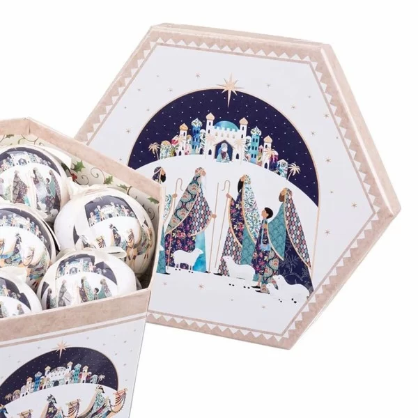 Christmas Baubles Multicolour Polyfoam Three Kings 7,5 x 7,5 x 7,5 cm (14 Units)