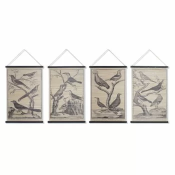 Canvas DKD Home Decor Birds 60 x 2 x 90 cm Cottage (4...