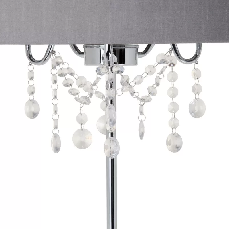 Floor Lamp 44 x 44 x 161 cm Metal Silver