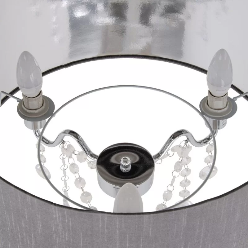 Floor Lamp 44 x 44 x 161 cm Metal Silver