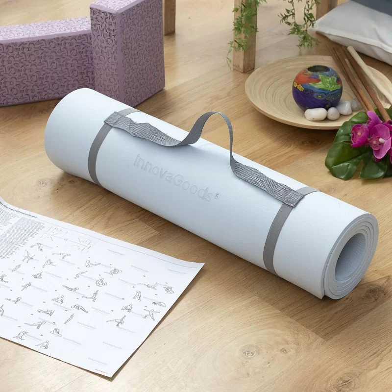 Non-slip Yoga Mat with Position Lines and...