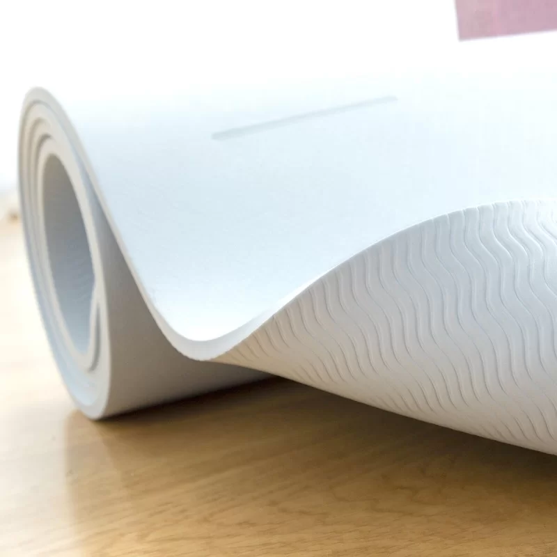 Non-slip Yoga Mat with Position Lines and...