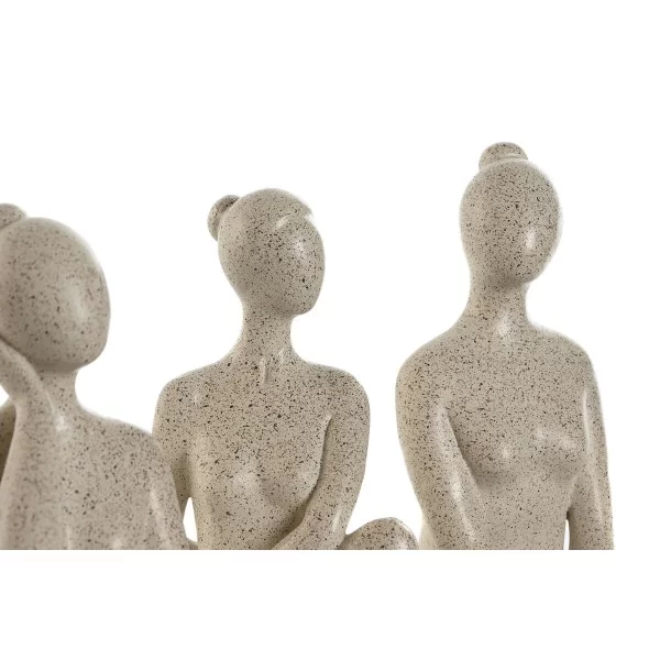 Decorative Figure Home ESPRIT Ivory Yoga Romantic 13 x 11,5 x 17,5 cm (3 Units)