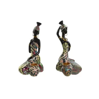 Decorative Figure Home ESPRIT Multicolour African Woman 9...