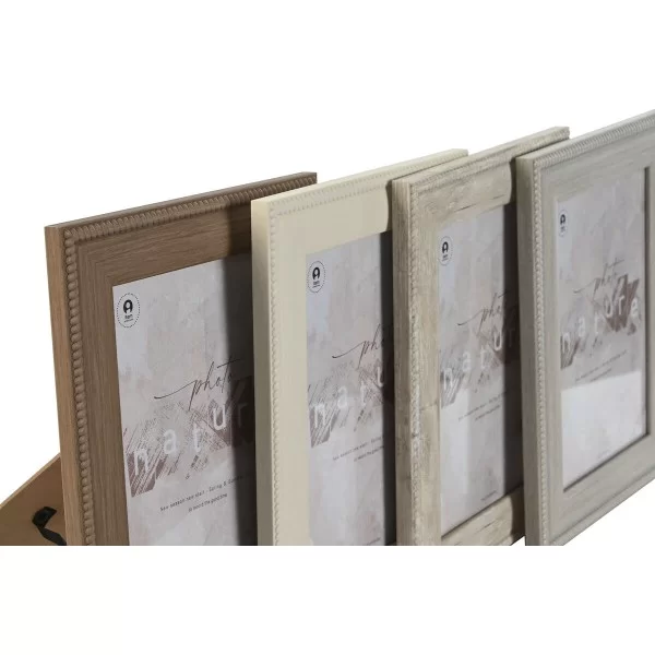 Photo frame Home ESPRIT Brown Grey Cream Natural Crystal polystyrene 21,2 x 1,6 x 26,2 cm