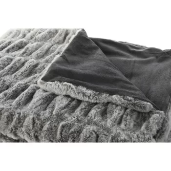 Blanket Home ESPRIT Grey 130 x 170 x 2 cm 2