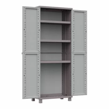 Broom cupboard Terry Jrattan 369 Grey 68 x 37,5 x 170 cm...
