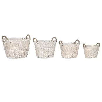 Log Stand Home ESPRIT wicker Rope 69 x 62 x 57 cm