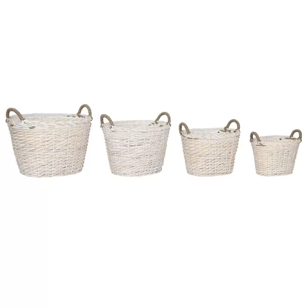 Log Stand Home ESPRIT wicker Rope 69 x 62 x 57 cm