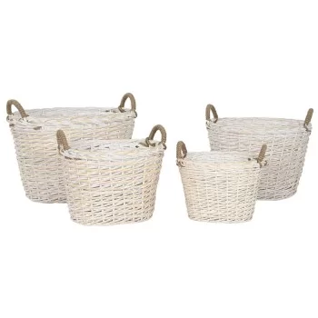 Log Stand Home ESPRIT wicker Rope 69 x 62 x 57 cm 2