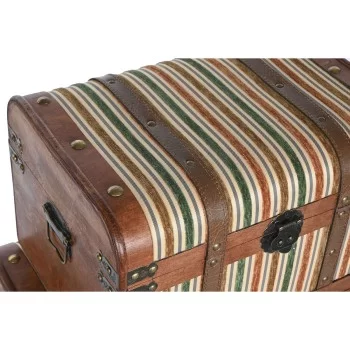 Set of Chests Home ESPRIT Brown Multicolour Wood Canvas... 2