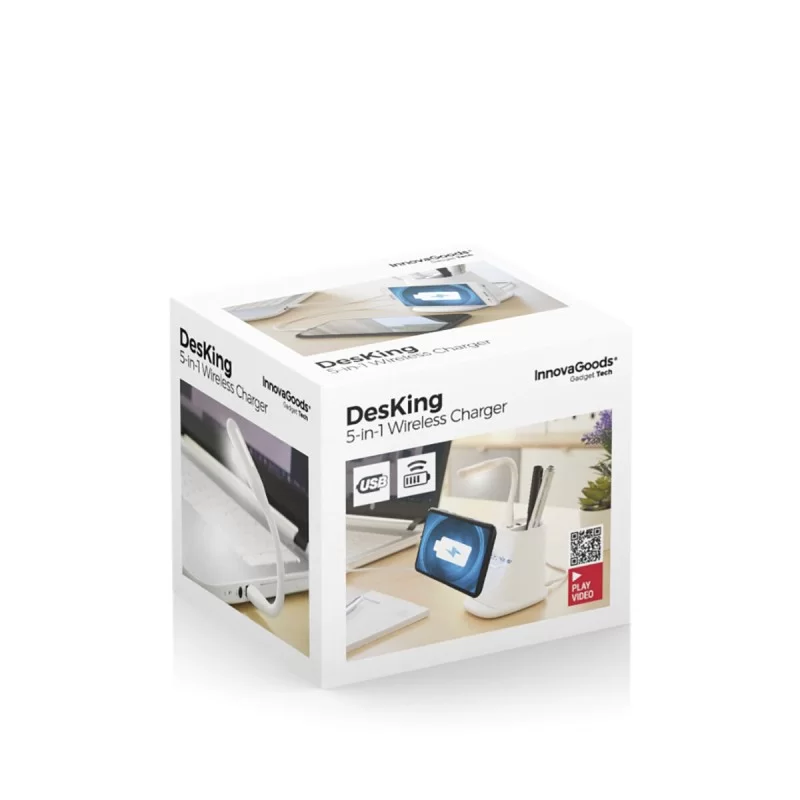 5-in-1 Wireless Charger with Organiser-Stand...