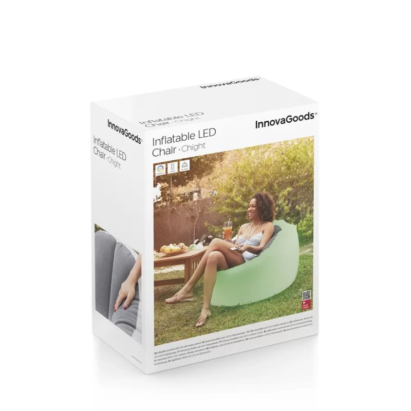 Inflatable Armchair with Multicoloured LED and...