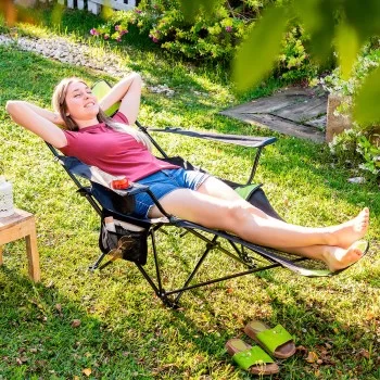 Folding Lounger Camping Chair Kampfort InnovaGoods 2