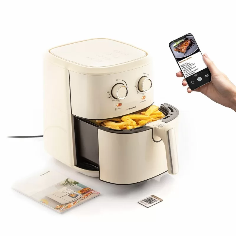 No-Oil Fryer InnovaGoods Stainless steel Cream...
