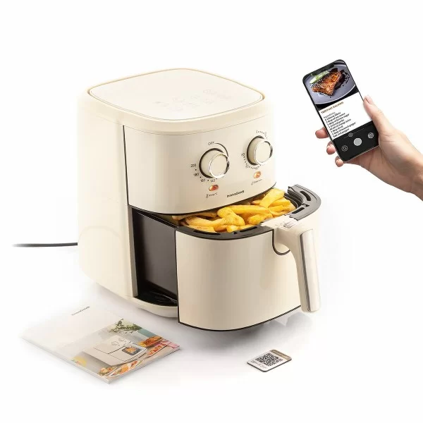 No-Oil Fryer InnovaGoods Stainless steel Cream 5,5 L 1700 W (Refurbished B)