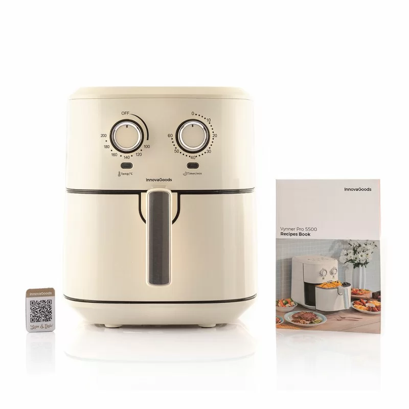 No-Oil Fryer InnovaGoods Stainless steel Cream...