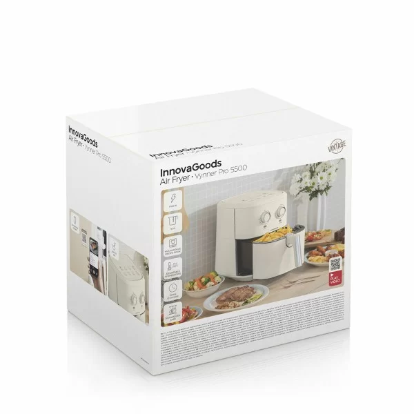 No-Oil Fryer InnovaGoods Stainless steel Cream 5,5 L 1700 W (Refurbished B)