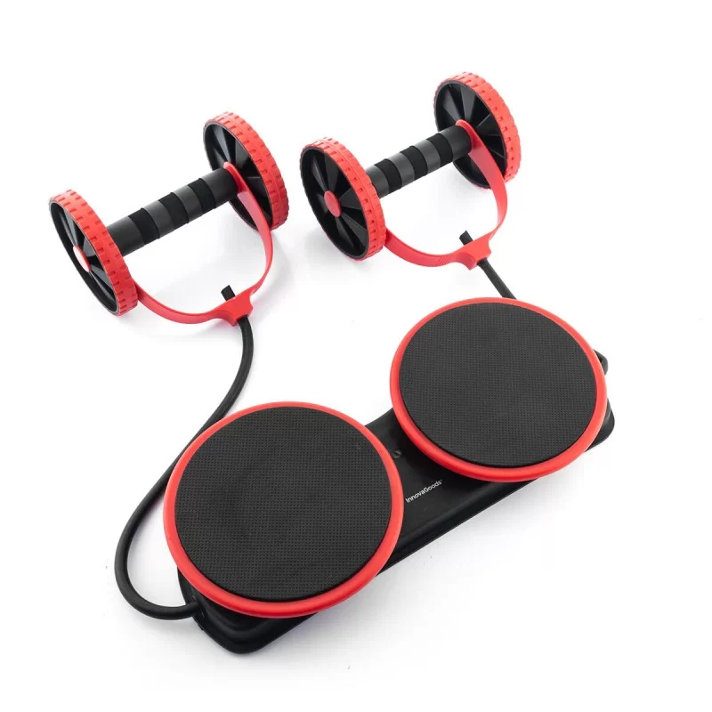 Abdominal Roller with Rotating Discs, Elastic...