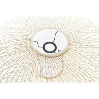 Lamp Shade DKD Home Decor Polyester Bamboo (62 x 62 x 20 cm) 2