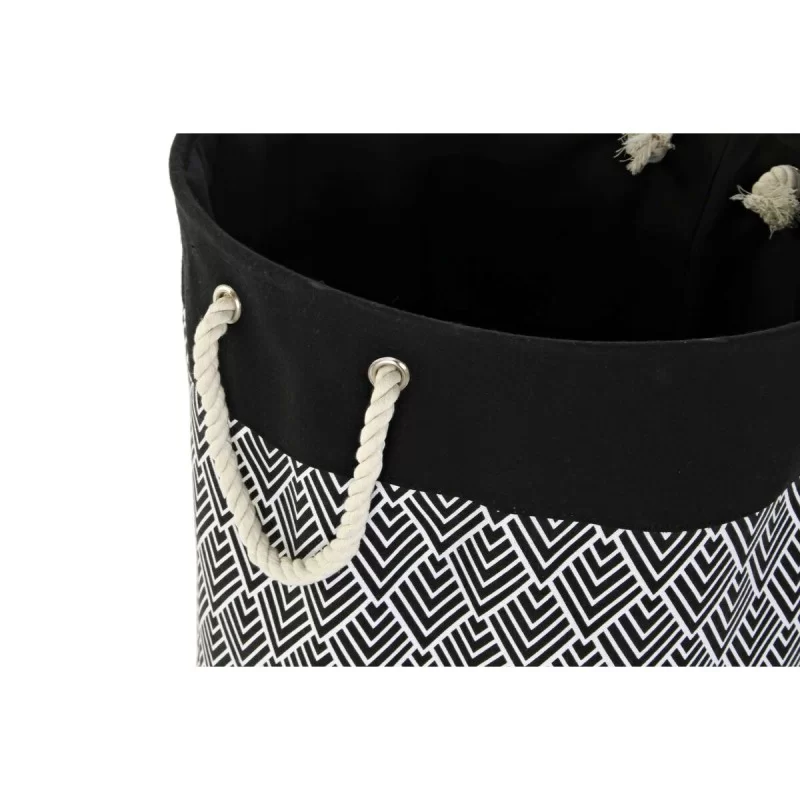 Laundry basket DKD Home Decor Printed Black...
