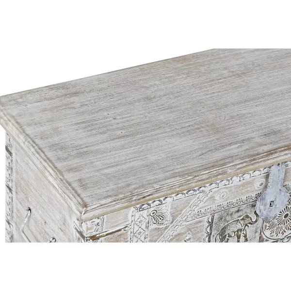 Chest DKD Home Decor White Brass Mango wood 89 x 40 x 48 cm