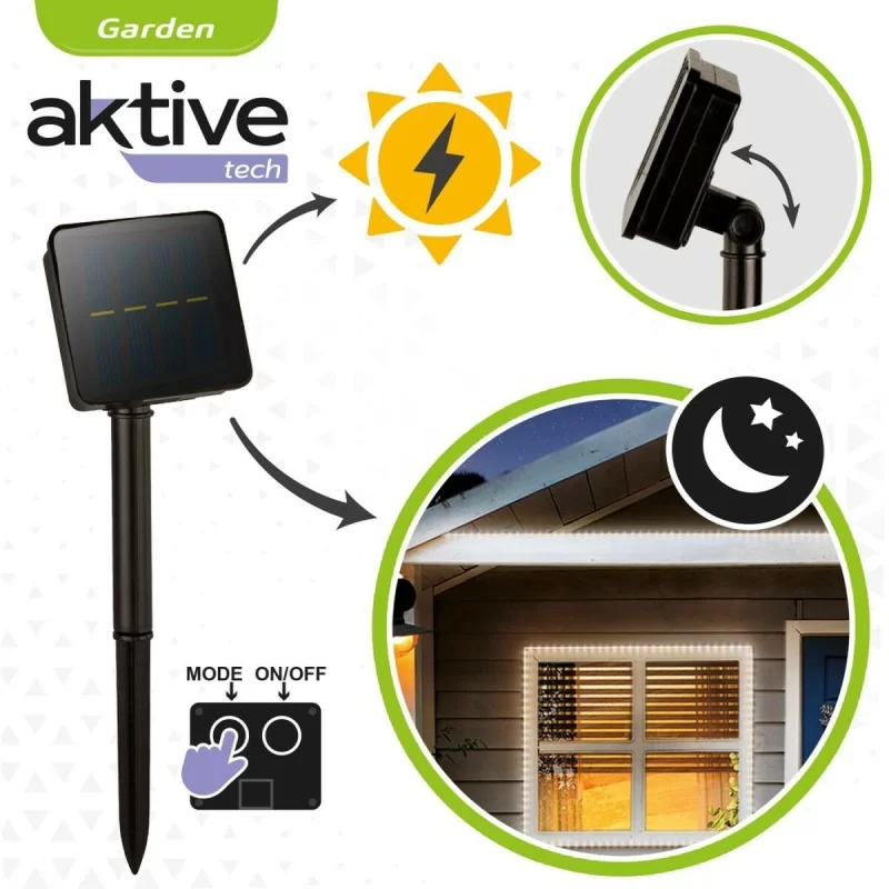 Strip of lights Aktive LED White Garden 3 m (6...