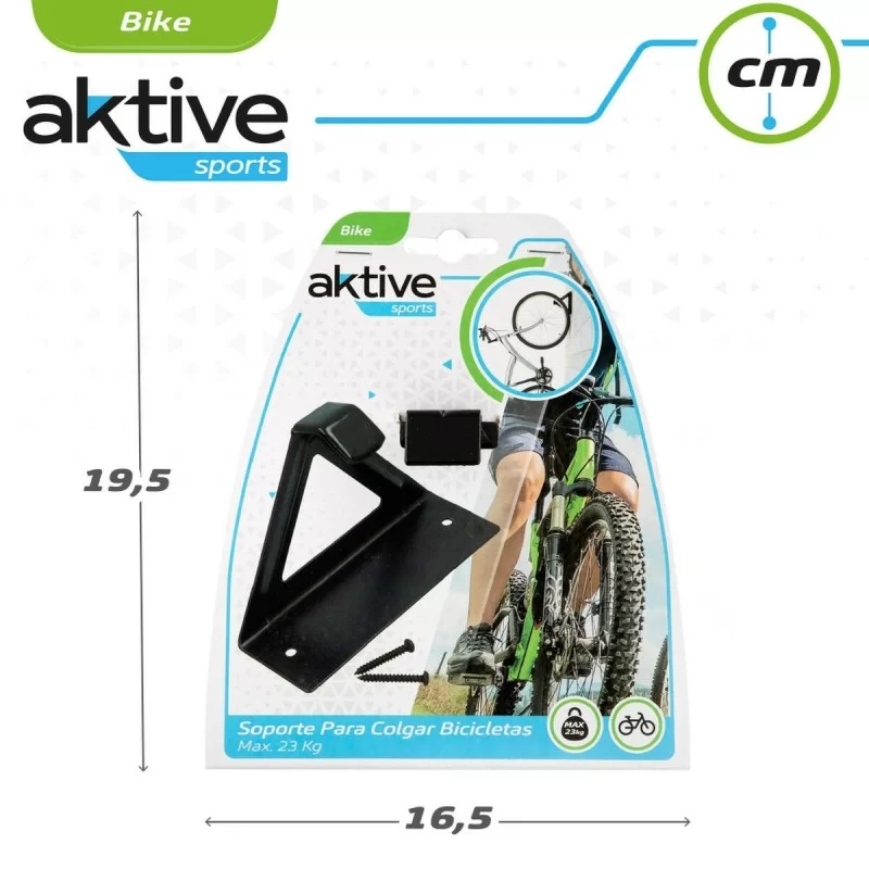 Wall Mount for Bicycle Aktive Black Metal 15,5...