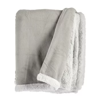 Blanket White Light grey 130 x 1 x 170 cm (6 Units) 2