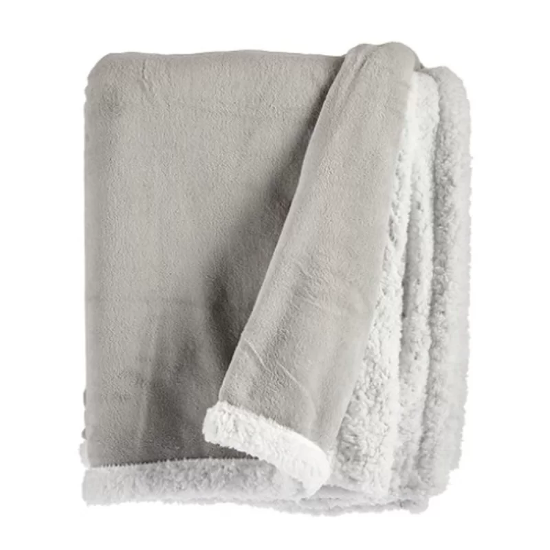 Blanket White Light grey 130 x 1 x 170 cm (6...