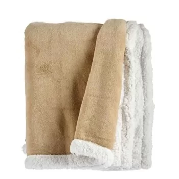 Blanket White Beige 130 x 1 x 170 cm (6 Units) 2