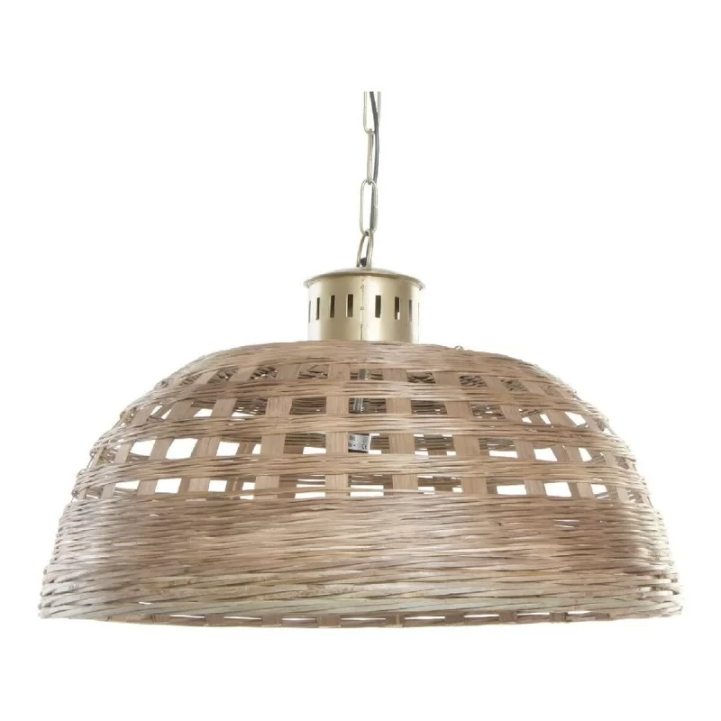 Ceiling Light DKD Home Decor Brown Multicolour Golden Metal wicker 50 W 220 V 72 x 72 x 44 cm