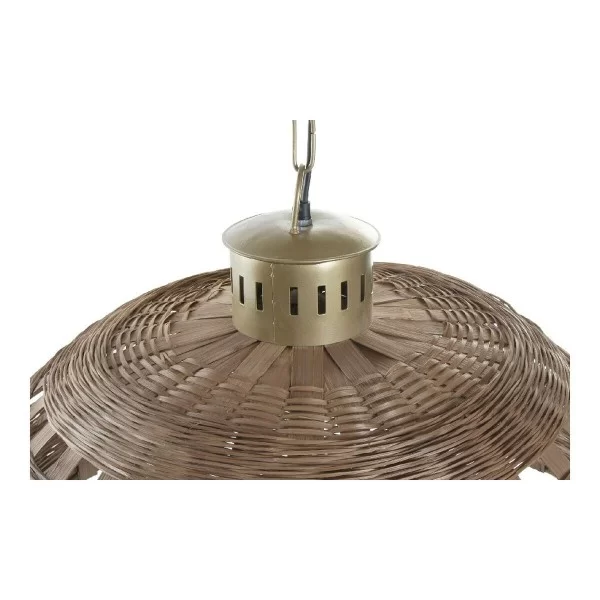 Ceiling Light DKD Home Decor Brown Multicolour Golden Metal wicker 50 W 220 V 72 x 72 x 44 cm