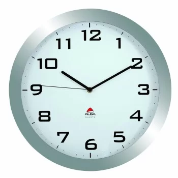Wall Clock Archivo 2000 Grey Metal Crystal Ø 38 cm White...
