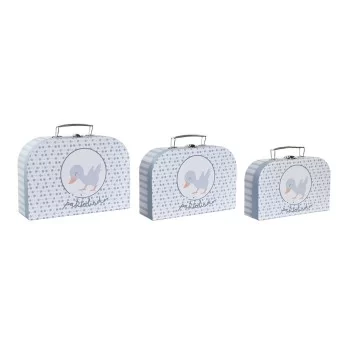 Set of decorative boxes DKD Home Decor 28 x 9,5 x 20 cm...