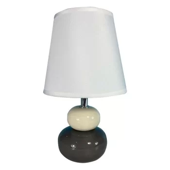 Desk lamp Versa Black White Ceramic Textile (15 x 22,5 x...