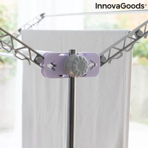 Folding Electric Drying Rack with Air Flow Breazy InnovaGoods IG815349 White Metal Aluminium (Refurbished C)