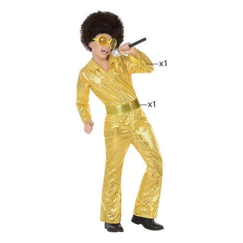 Costume for Children Disco Golden (2 Pieces) (2...