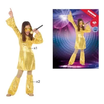 Costume for Children Disco Golden (2 Pieces) (3 pcs) 2