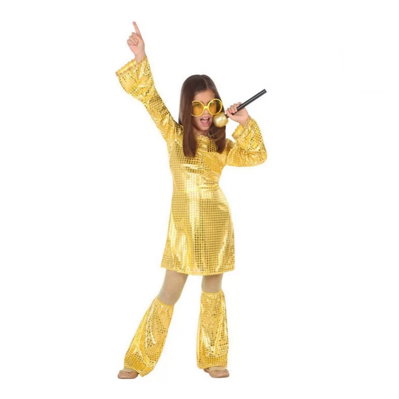 Costume for Children Disco Golden (2 Pieces) (3...