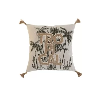 Cushion Home ESPRIT Beige Natural Tropical Boho 45 x 5 x...