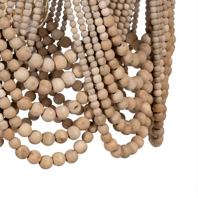 Ceiling Light 47 x 47 x 65 cm Natural Metal Wood